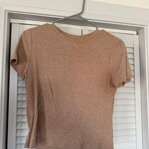 Zara Tan Short Sleeve Tee